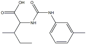 3-methyl-2-({[(3-methylphenyl)amino]carbonyl}amino)pentanoic acid Struktur