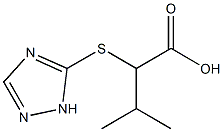 3-methyl-2-(1H-1,2,4-triazol-5-ylsulfanyl)butanoic acid Struktur