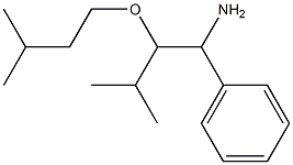 3-methyl-2-(3-methylbutoxy)-1-phenylbutan-1-amine Struktur