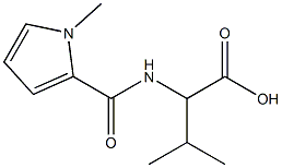 3-methyl-2-[(1-methyl-1H-pyrrol-2-yl)formamido]butanoic acid Struktur