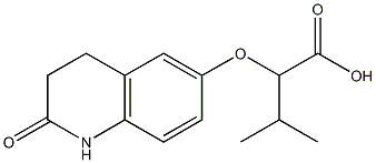 3-methyl-2-[(2-oxo-1,2,3,4-tetrahydroquinolin-6-yl)oxy]butanoic acid Struktur