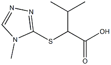 3-methyl-2-[(4-methyl-4H-1,2,4-triazol-3-yl)sulfanyl]butanoic acid Struktur