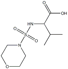 3-methyl-2-[(morpholine-4-sulfonyl)amino]butanoic acid Struktur