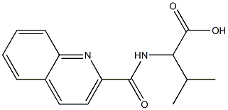 3-methyl-2-[(quinolin-2-ylcarbonyl)amino]butanoic acid Struktur