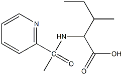 3-methyl-2-[1-(pyridin-2-yl)acetamido]pentanoic acid Struktur