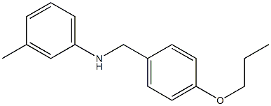 3-methyl-N-[(4-propoxyphenyl)methyl]aniline Struktur