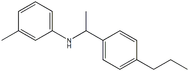 3-methyl-N-[1-(4-propylphenyl)ethyl]aniline Struktur