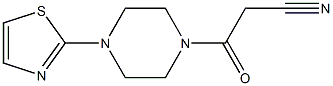 3-oxo-3-[4-(1,3-thiazol-2-yl)piperazin-1-yl]propanenitrile Struktur