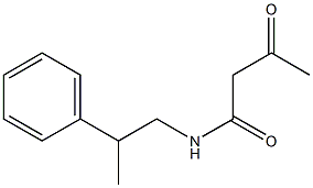 3-oxo-N-(2-phenylpropyl)butanamide Struktur