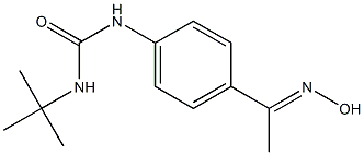 3-tert-butyl-1-{4-[1-(hydroxyimino)ethyl]phenyl}urea Struktur