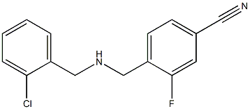 4-({[(2-chlorophenyl)methyl]amino}methyl)-3-fluorobenzonitrile Struktur