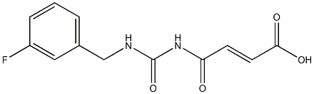 4-({[(3-fluorophenyl)methyl]carbamoyl}amino)-4-oxobut-2-enoic acid Struktur