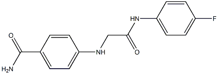 4-({[(4-fluorophenyl)carbamoyl]methyl}amino)benzamide Struktur