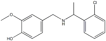 4-({[1-(2-chlorophenyl)ethyl]amino}methyl)-2-methoxyphenol Struktur