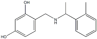 4-({[1-(2-methylphenyl)ethyl]amino}methyl)benzene-1,3-diol Struktur