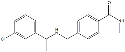 4-({[1-(3-chlorophenyl)ethyl]amino}methyl)-N-methylbenzamide Struktur