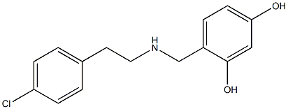 4-({[2-(4-chlorophenyl)ethyl]amino}methyl)benzene-1,3-diol Struktur