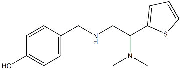 4-({[2-(dimethylamino)-2-(thiophen-2-yl)ethyl]amino}methyl)phenol Struktur