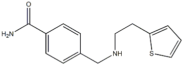 4-({[2-(thiophen-2-yl)ethyl]amino}methyl)benzamide Struktur