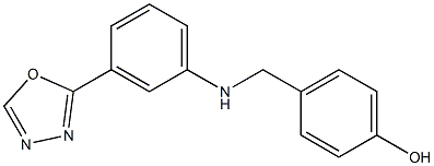 4-({[3-(1,3,4-oxadiazol-2-yl)phenyl]amino}methyl)phenol Struktur