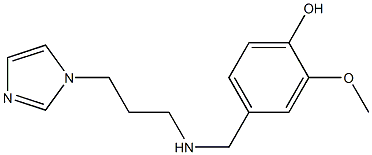 4-({[3-(1H-imidazol-1-yl)propyl]amino}methyl)-2-methoxyphenol Struktur