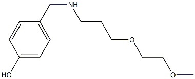 4-({[3-(2-methoxyethoxy)propyl]amino}methyl)phenol Struktur