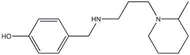 4-({[3-(2-methylpiperidin-1-yl)propyl]amino}methyl)phenol Struktur