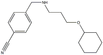 4-({[3-(cyclohexyloxy)propyl]amino}methyl)benzonitrile Struktur