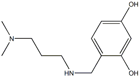 4-({[3-(dimethylamino)propyl]amino}methyl)benzene-1,3-diol Struktur