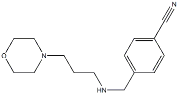 4-({[3-(morpholin-4-yl)propyl]amino}methyl)benzonitrile Struktur