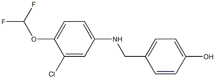 4-({[3-chloro-4-(difluoromethoxy)phenyl]amino}methyl)phenol Struktur