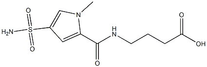 4-({[4-(aminosulfonyl)-1-methyl-1H-pyrrol-2-yl]carbonyl}amino)butanoic acid Struktur