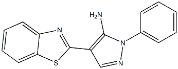 4-(1,3-benzothiazol-2-yl)-1-phenyl-1H-pyrazol-5-amine Struktur