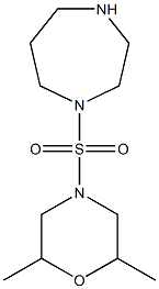 4-(1,4-diazepane-1-sulfonyl)-2,6-dimethylmorpholine Struktur