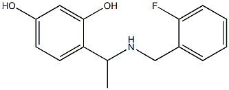 4-(1-{[(2-fluorophenyl)methyl]amino}ethyl)benzene-1,3-diol Struktur