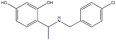 4-(1-{[(4-chlorophenyl)methyl]amino}ethyl)benzene-1,3-diol Struktur