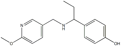 4-(1-{[(6-methoxypyridin-3-yl)methyl]amino}propyl)phenol Struktur