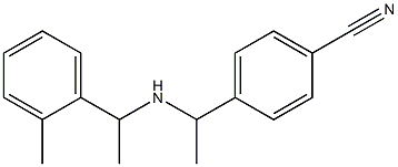 4-(1-{[1-(2-methylphenyl)ethyl]amino}ethyl)benzonitrile Struktur