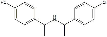 4-(1-{[1-(4-chlorophenyl)ethyl]amino}ethyl)phenol Struktur