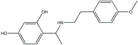 4-(1-{[2-(4-methoxyphenyl)ethyl]amino}ethyl)benzene-1,3-diol Struktur