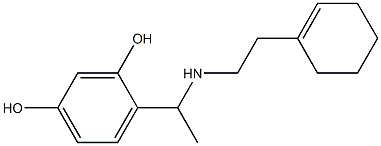 4-(1-{[2-(cyclohex-1-en-1-yl)ethyl]amino}ethyl)benzene-1,3-diol Struktur