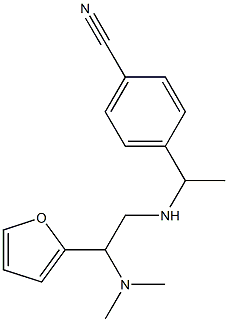 4-(1-{[2-(dimethylamino)-2-(furan-2-yl)ethyl]amino}ethyl)benzonitrile Struktur