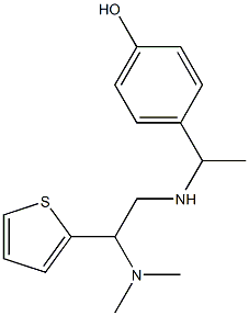 4-(1-{[2-(dimethylamino)-2-(thiophen-2-yl)ethyl]amino}ethyl)phenol Struktur