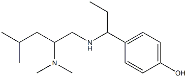 4-(1-{[2-(dimethylamino)-4-methylpentyl]amino}propyl)phenol Struktur