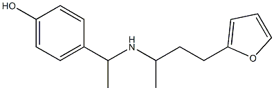 4-(1-{[4-(furan-2-yl)butan-2-yl]amino}ethyl)phenol Struktur