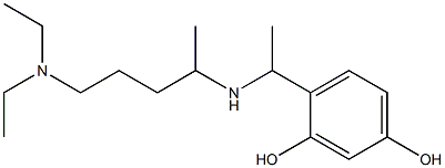 4-(1-{[5-(diethylamino)pentan-2-yl]amino}ethyl)benzene-1,3-diol Struktur