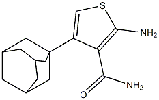 4-(1-adamantyl)-2-aminothiophene-3-carboxamide Struktur