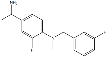 4-(1-aminoethyl)-2-fluoro-N-[(3-fluorophenyl)methyl]-N-methylaniline Struktur