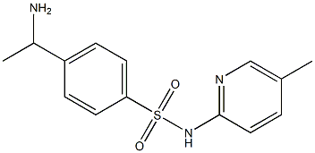 4-(1-aminoethyl)-N-(5-methylpyridin-2-yl)benzene-1-sulfonamide Struktur