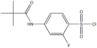 4-(2,2-dimethylpropanamido)-2-fluorobenzene-1-sulfonyl chloride Struktur